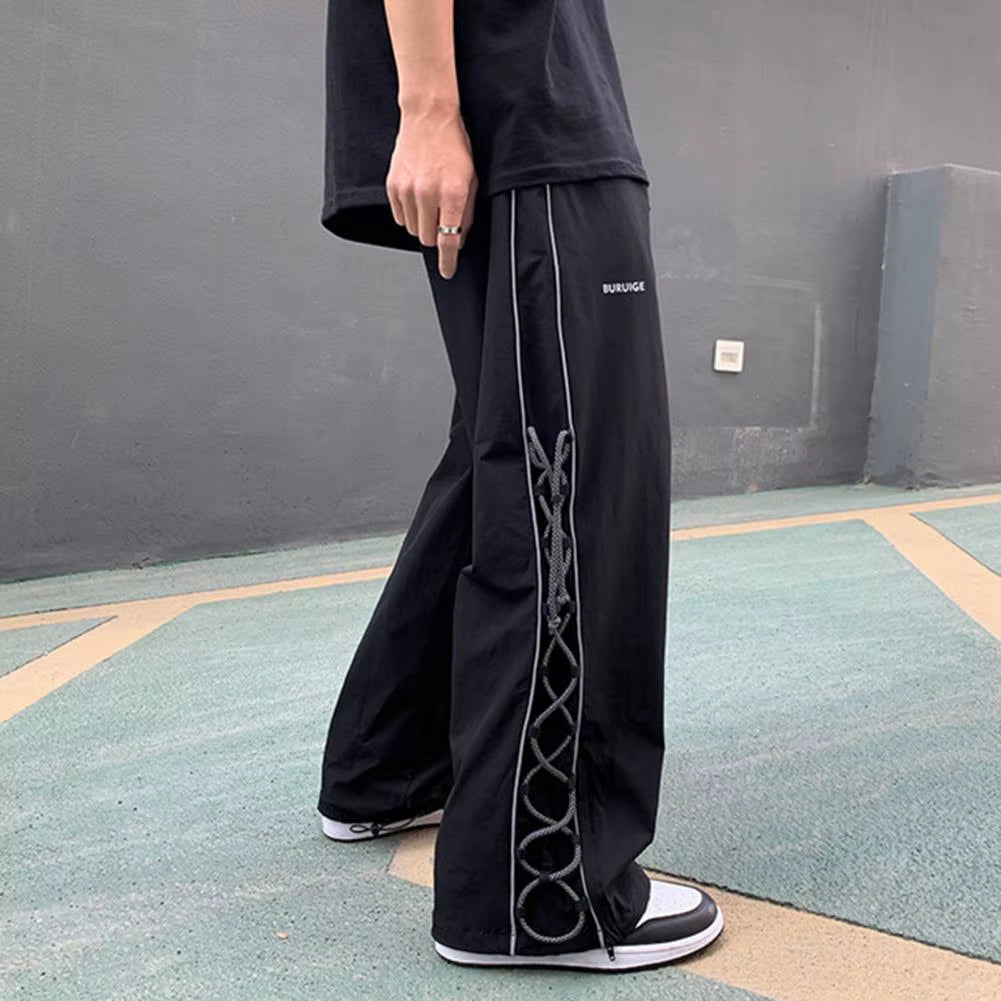 Men Sweatpants Thin Hip Hop Cargo Pants Streetwear Punk Baggy Wide Leg Trousers Joggers Pants Men Harem Pant Boys