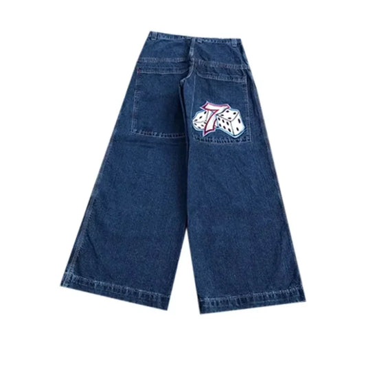 Y2K Baggy Jeans Men Harajuku 2000S Vintage Embroidered High Quality Jeans New Hip Hop Streetwear Men Women Casual Wide Leg Jeans