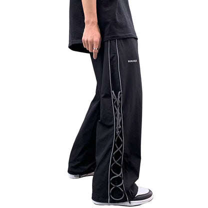 Men Sweatpants Thin Hip Hop Cargo Pants Streetwear Punk Baggy Wide Leg Trousers Joggers Pants Men Harem Pant Boys