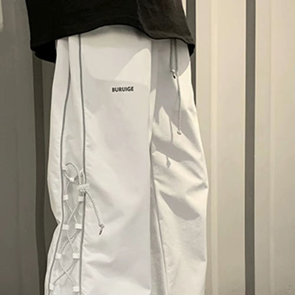 Men Sweatpants Thin Hip Hop Cargo Pants Streetwear Punk Baggy Wide Leg Trousers Joggers Pants Men Harem Pant Boys